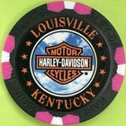Harley Davidson Wide Print Poker Chip Bluegrass Hd In Kentucky  10th Anniversary