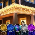 Led Curtain Lights String Fairy Outdoor Garden Christmas Wedding Party Icicle Us