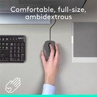Logitech - M100 Wired Optical Ambidextrous Pc Mouse With 1000 Dpi Optical Tra   