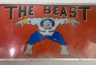 Vintage Handpainted Sign  the Beast  Kings Island Amusement Park Fright Night