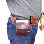 Cow Leather Folding Rifle Cartridge Holder Ammo Wallet Pouch With Elastic Loops