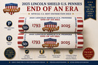 2025 P   D Set Lincoln Cent Pennies   End Of An Era   Exclusive Bu Coin Rolls