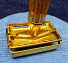 Vintage 1950 s  Gold Gillette Aristocrat Tto Safety Razor Made In Usa