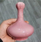 Old Nice Chinese Antiqaue Collectable Art Hand Red Glaze Porcelain Vase