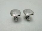 Cufflinks - Leaf Swirl Design Silver Tone Pair Cuff Links Men s