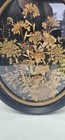 Vintage Cideart Dried Pressed Floral Oval Framed Wall Art 11  X 9 