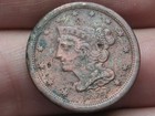 1857 Braided Hair Half Cent- Vf xf Details