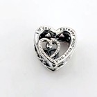 Authentic 925 Pandora Hollow Entwined Infinite Hearts Charm Bead 790800c00