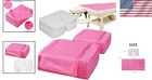 200 Pieces Disposable Non-woven Massage Table Sheets   Face Cradle Covers - Pink