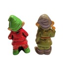 Vintage Set Of 2 Composition Gnome Elf Pixie Dwarf Figurines Ornaments 4   Japan