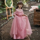 Girl Princess Dressess Kids Lace Gauze Long Dress For Wedding Party Birthday