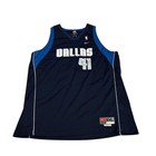 Nike Dallas Mavericks 41 Dirk Nowitzki Basketball Jersey Xxl Blue White
