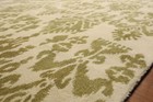 Handmade 100  Wool Traditional Oriental Area Rug Vanilla   Mustard 8  X 11 