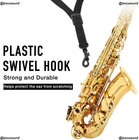 Upgraded Length Tenor Saxophone Neck Strap Soft Sax Leather Strap Padded Alto