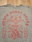 Never Shout Never Lucky Cat Gray T-shirt Adult Xl 2015 Rock Bay Island Tee