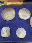 1966 Bahamas 9 Coin Set By Royal Mint With Nicely Toned Silver  5  2  1 50c 
