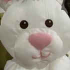 Fisher Price Puffalump White Bunny Rabbit Pink Rose Flower 1992 Stuffed 12 