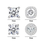 4 Pairs Stainless Steel Stud Earrings For Men Hypoallergenic Earring Flatback