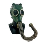 Cold War Soviet Military Gas Mask Gp-4 With Hose Green Rubber Face Mask Small