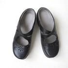 Mary Jane Clogs  klogs Carolina  Womens 7 5 M Black Leather Slip On Shoes