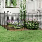 Decorative Garden Fence rustproof Metal No Dig 4 Panels  1 Gate 36 l  39 h