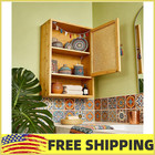 Garvee Rattan Door Bamboo Wall Storage Cabinet bathroom Medicine Cabinet kitchen