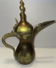Coffee Pot Dallah Brass Old Jar Arabic Middle Eastern Culture Antique 12   t