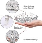 Princess Crown Tiara Queen Crowns For Women Tiaras Little Girls 05-silver 