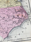 1853 Hand Colored Map Virginia  N carolina  Md  De  Clean Map  No West Virginia