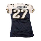 Eric Johnson La Xtreme 2001 Game Used Home Jersey Size 48  2