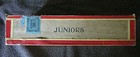 Juniors Wooden Cigar Box-vintage Unk-class B 50 Stamps-new Jersey-10 1 2 X 5 X 2