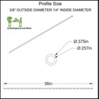 Aluminum Spacer-tubing- 3 8  Od X 1 4  Id X 36  Long--fits M6 Or 1 4  Bolts