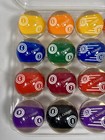 Vintage Pool Balls Complete Set Of 16 Clear Acrylic Billiard A g  Osleger
