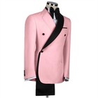 Vintage Men Blazer Suits Double Breasted Formal Slim Fit Tuxedo Shawl Lapel