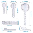 6x 360 Degree Goniometer Set 6 8 12 Inch Angle Protractor Physical Therapy Rehab