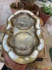 Vintage Rare Hand Crafted Beautiful Brass Ornate Victorian Style Serving Tray