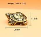 Brass Tortoise Animal Statue Small Sculpture Tabletop Figurine Home Decor Gifts