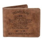 Thtcsq To My Son Gifts leather Wallet For Men engraved Wherever You Son