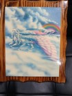 Unicorn Art Wall Hanging Lacquered Wood Plaque Sue Dawe Fantasy Horses Vintage