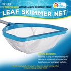 30  Handheld Fine Mesh Pool Skimmer Net - 17  Handle  Deep Leaf Netting