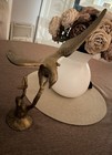 Vintage Brass Eagle Wingspan On Branch Statue Figurine