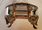 Antique 19th Century Ormolu Rounded Beveled Glass Jewelry Casket