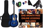 30   Beginner Folk Acoustic Guitar 6 String Kit Adult Kid Starter   Free Lessons