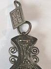 Quing Dynasty Needle Vase Shape Belt Carry Case Sterling Silver Ornate Filigree 