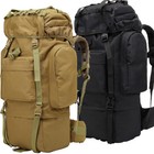 65l Tactical Backpack With Rain Cover Waterproof Rucksack For Camping Hiking Bag