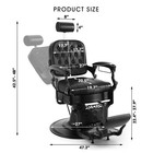 All Purpose Black Vintage Reclining Heavy Duty Barber Chair Salon Spa