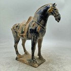 9 1  Chinese Tang Sancai Pottery Ancient War-horse Statue Fengshui Decor