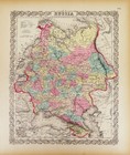 Original 1855 Colton s Hand Colored Map Of Russia