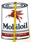 Vintage Mobil Motor Oil Can Porcelain Sign Gas Station Mobiloil Peggy Socony