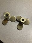 Vtg Pair Of Handcrafted Solid Brass Boat Propeller Candlestick Holders
